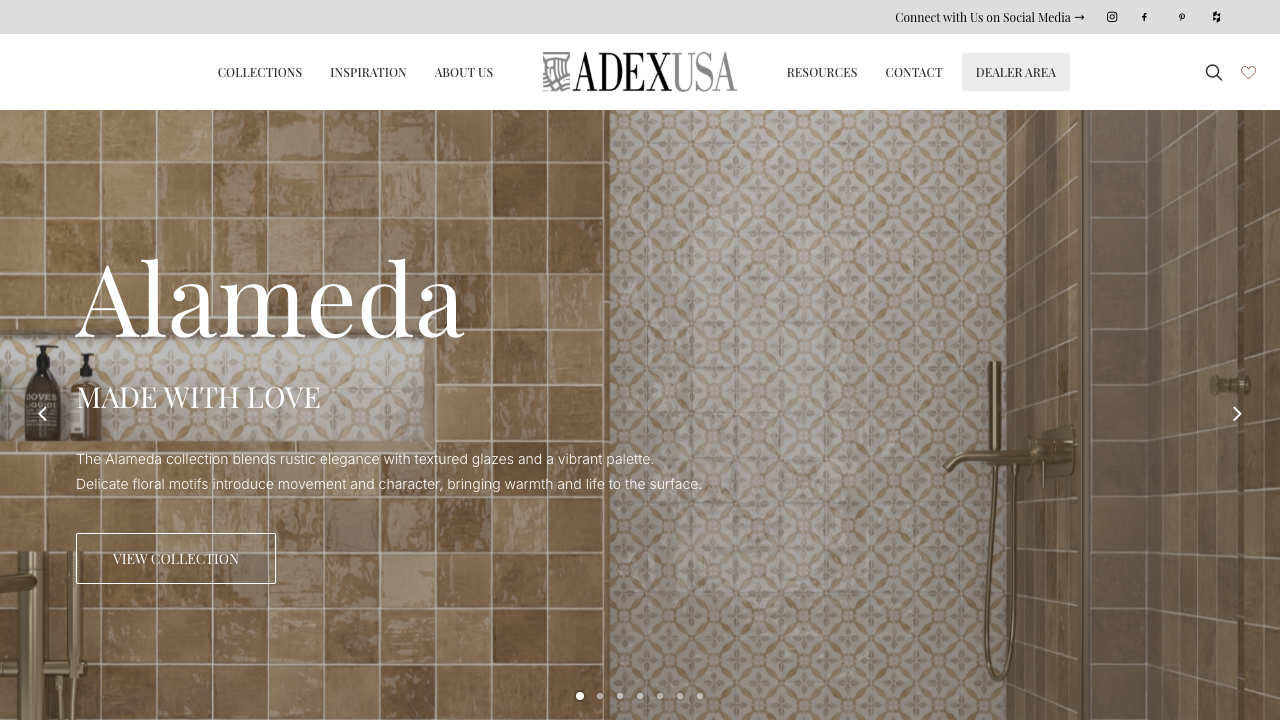 ADEX homepage screenshot