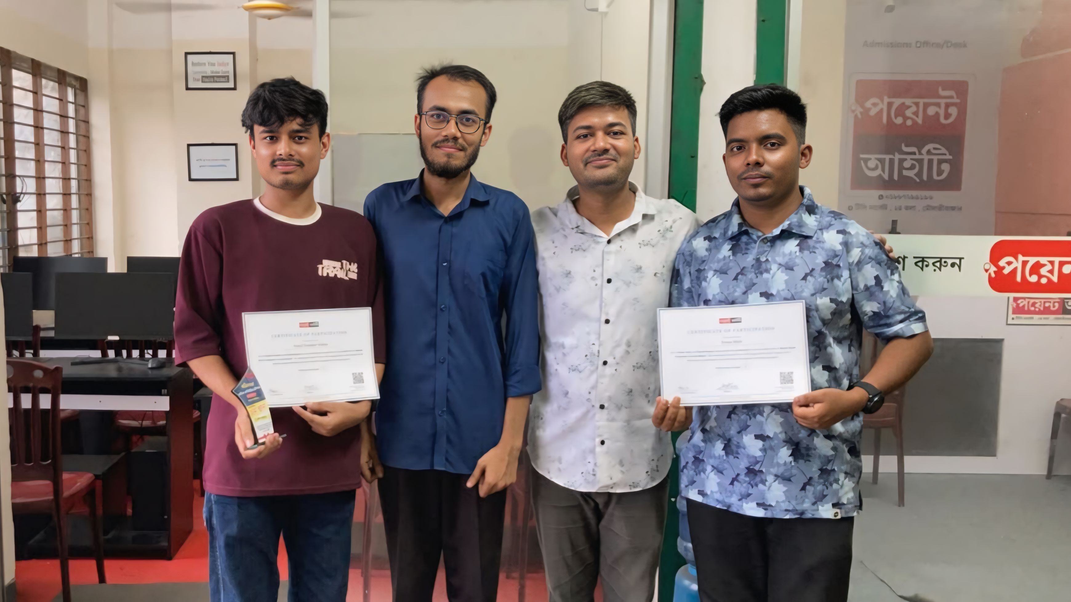 Group photo with all students and instructor Sultan Ahmed Fahim