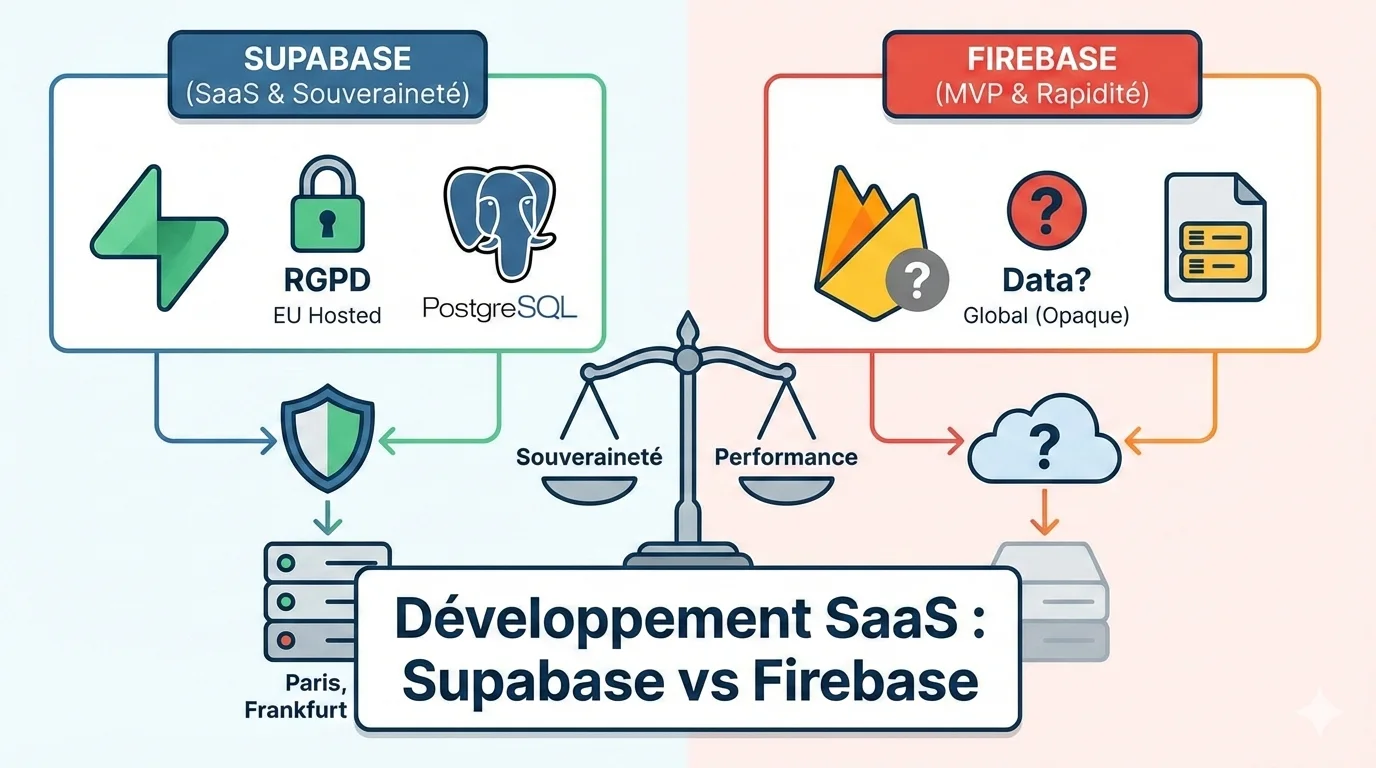Supabase vs Firebase - Souveraineté des données