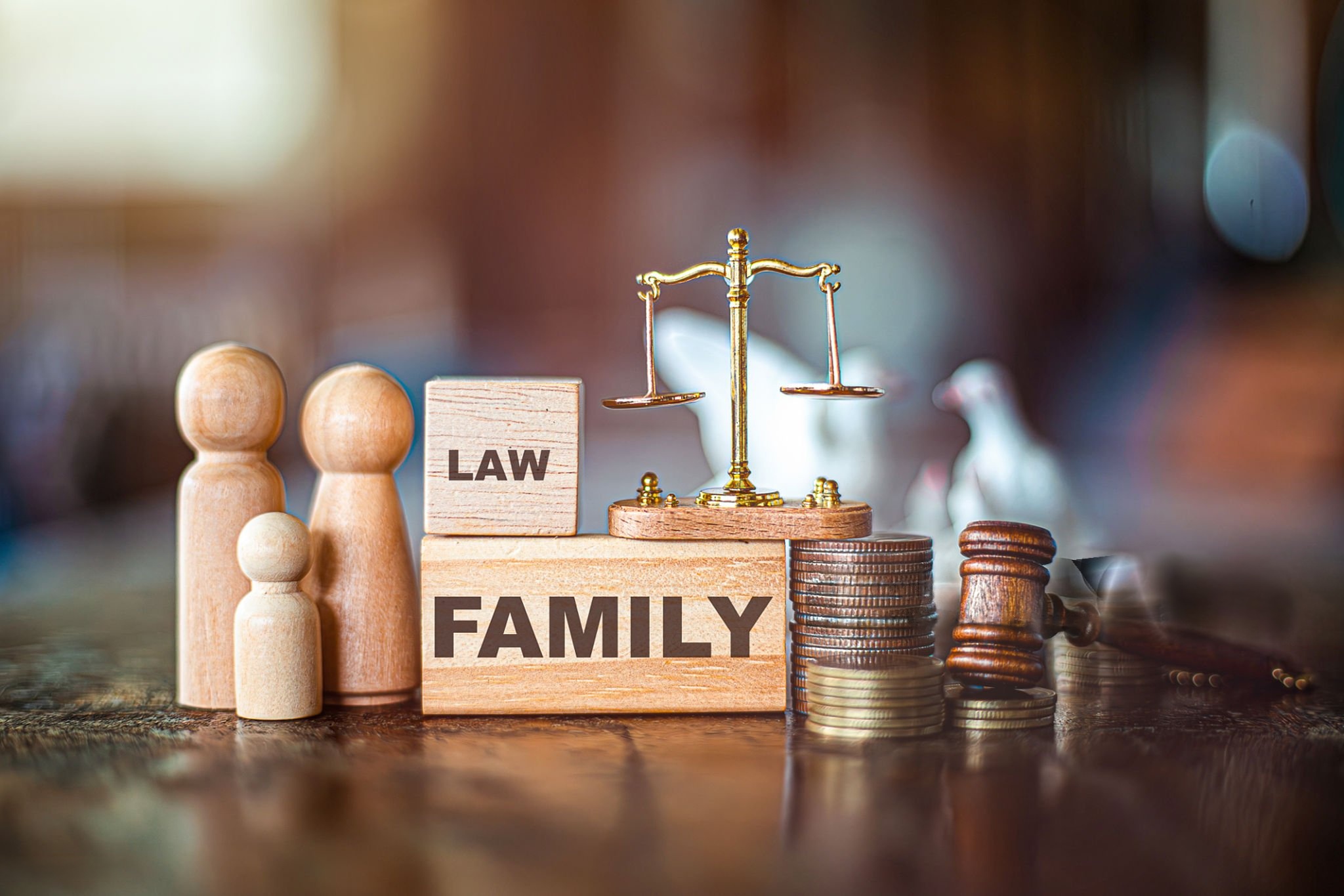 Family walking together representing family law services
