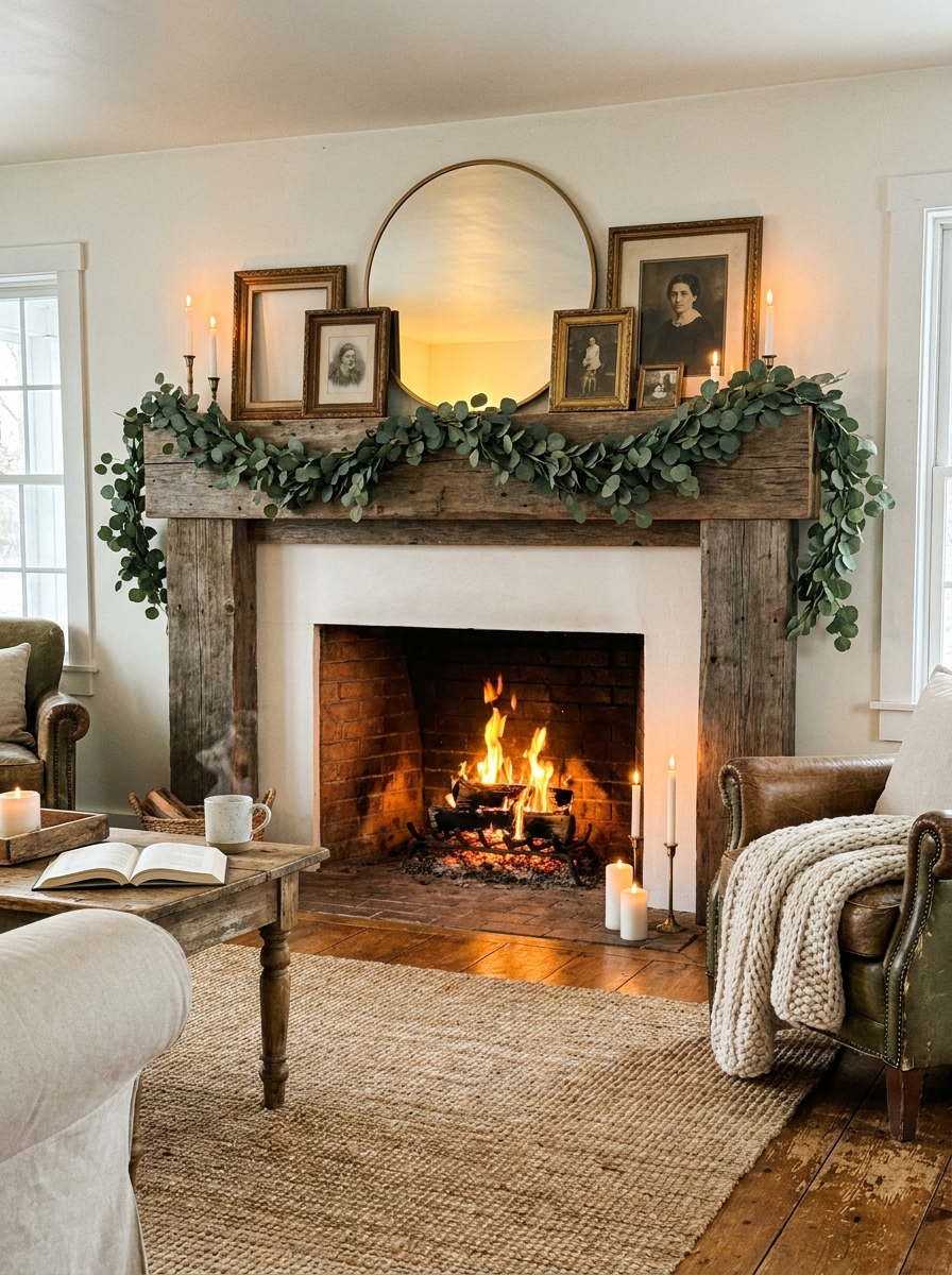 Rustic Mantel Decor
