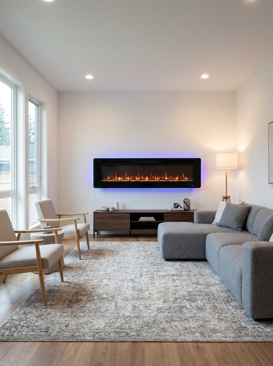 Floating Electric Fireplaces
