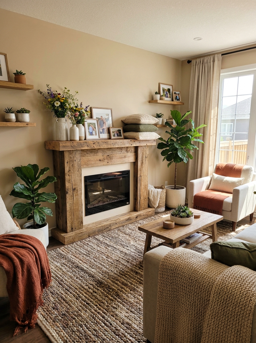 DIY Electric Fireplace Mantels