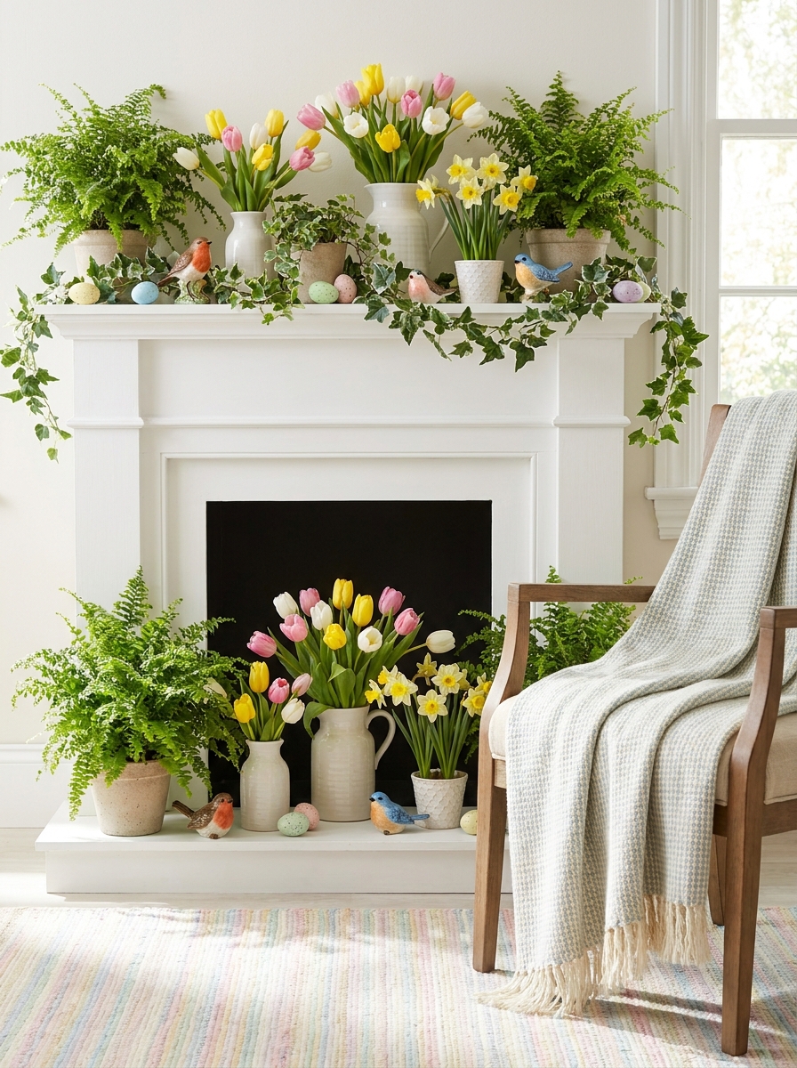 Fresh Spring Renewal with Blooms and Greens