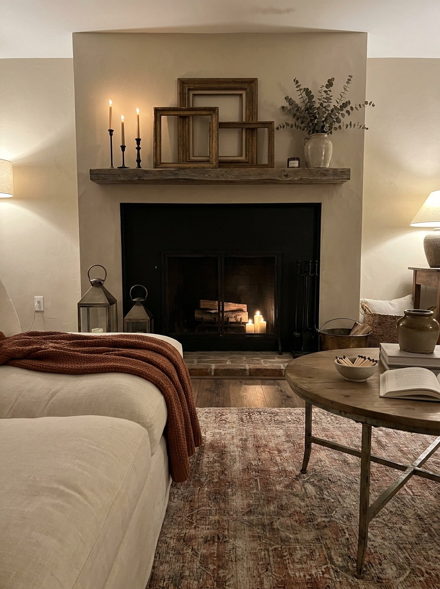 Use Matte Black Paint for a Moody Firebox Refresh