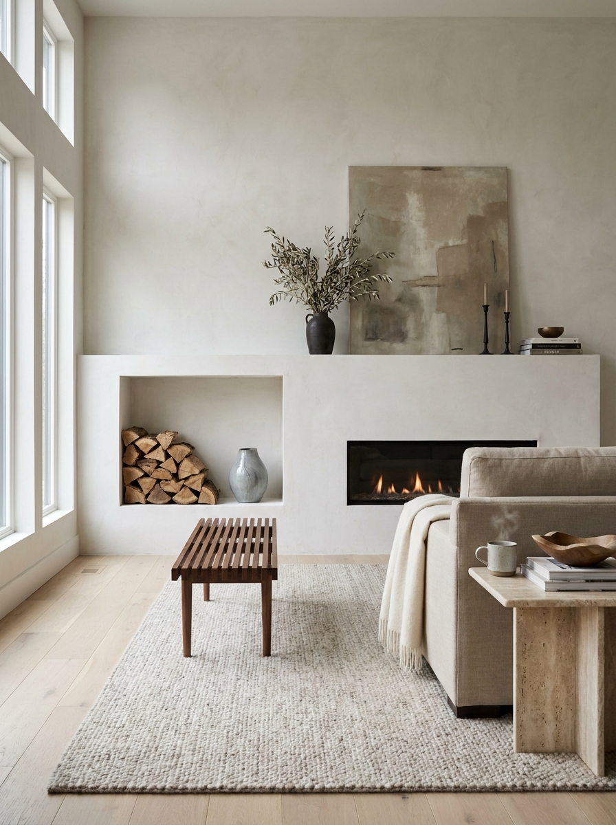 Create a Recessed Niche for Firewood and Decor