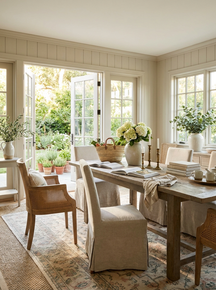 Bring in Wicker, Rattan, and Cane for Easy California Warmth
