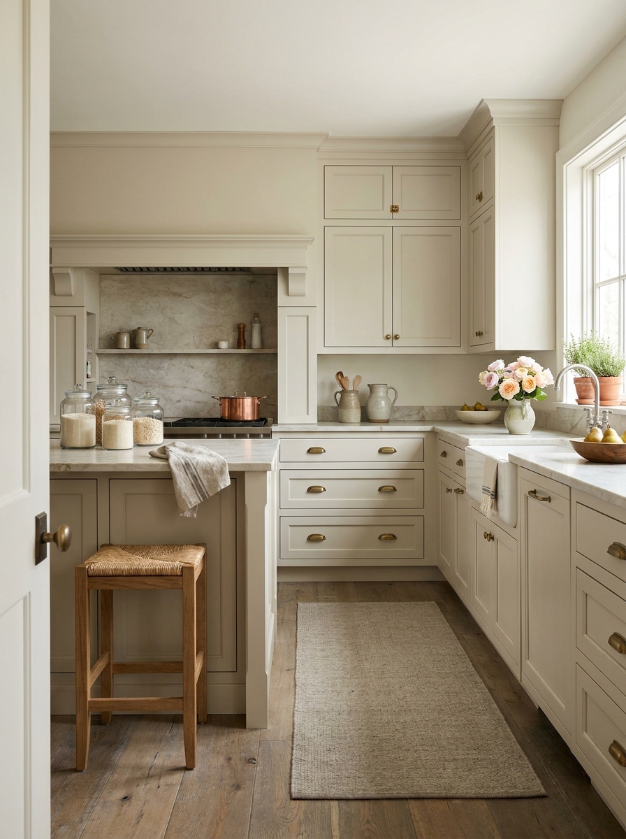 Use Creamy Cabinet Colors Instead of Stark White