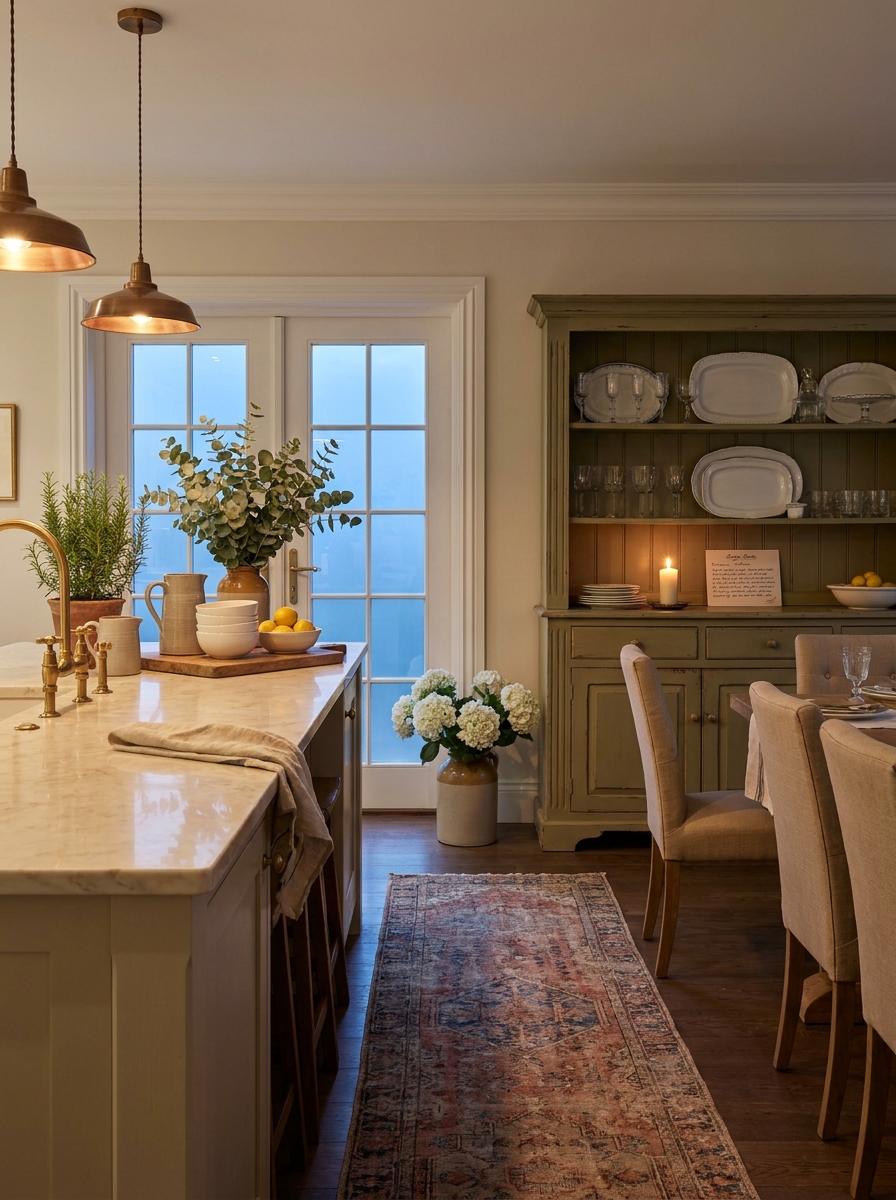 Bring In a Freestanding Piece So the Kitchen Feels Collected Over Time