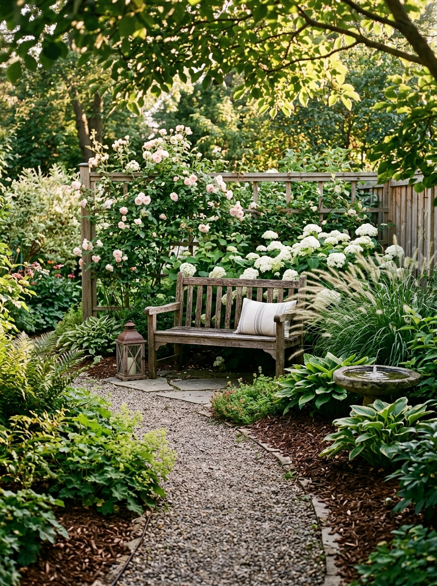 Tuck a Bench Into Planting for a Hidden-Retreat Feeling