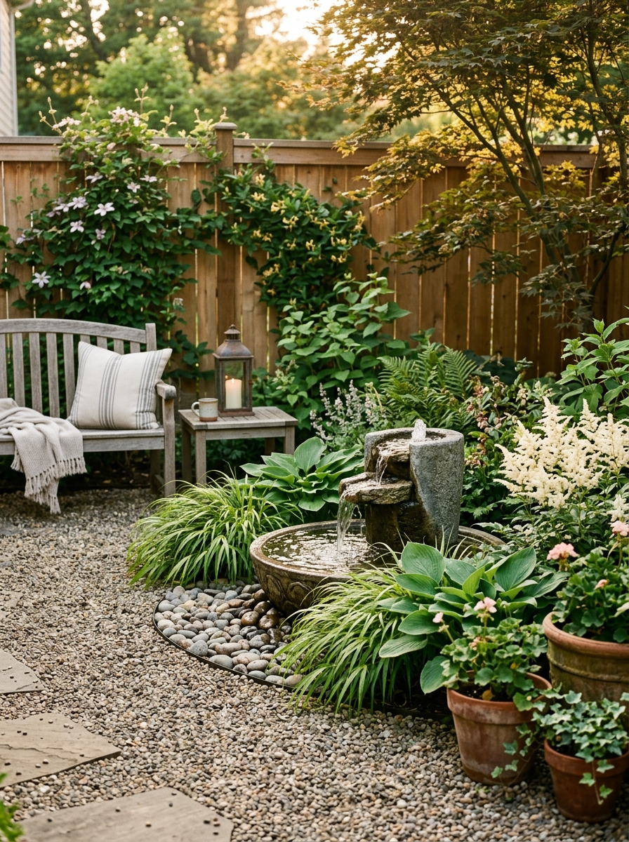 Add a Simple Water Feature for Sound That Softens Everything
