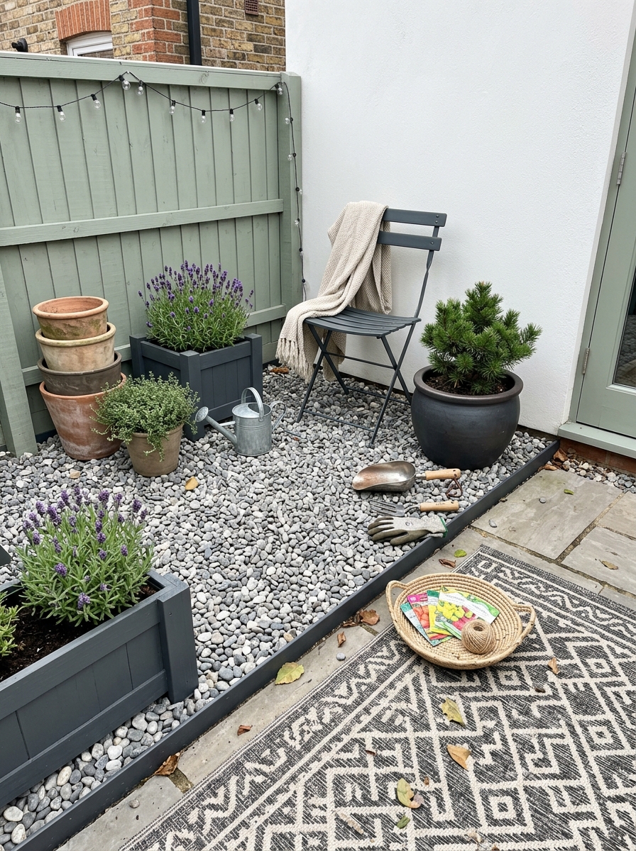Carve Out a Gravel Grid for Moveable Containers