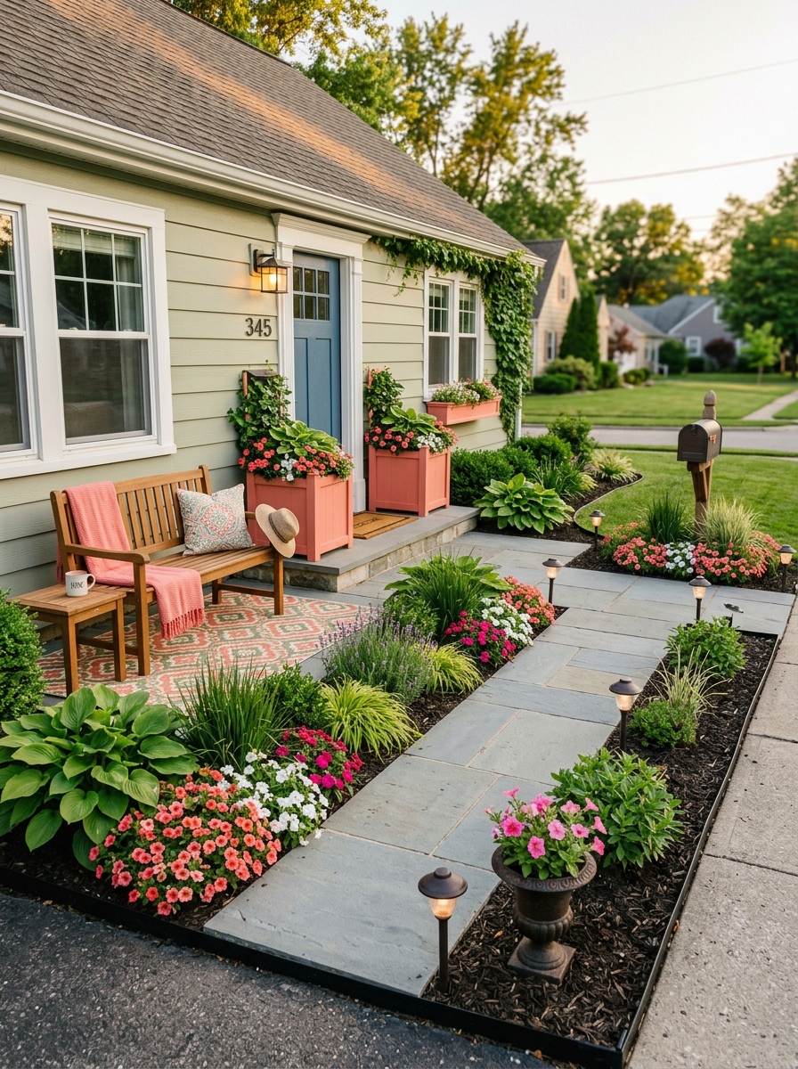 Refresh the Front Porch Seating Area So the Garden Feels Connected