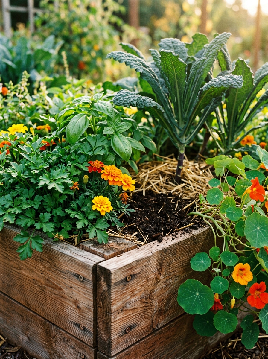Mix Herbs and Flowers Into Edges to Make Beds Work Harder