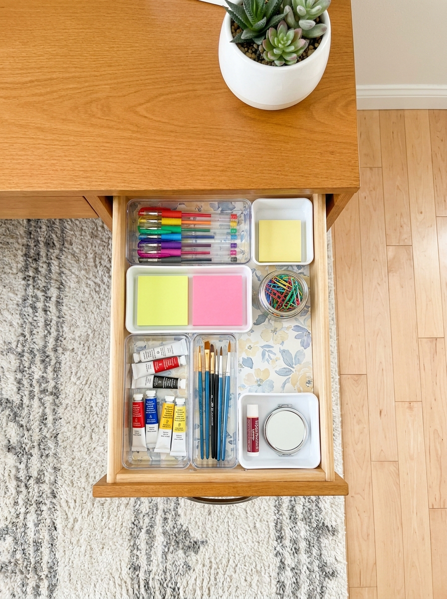 Dollar Store Drawer Organizer System