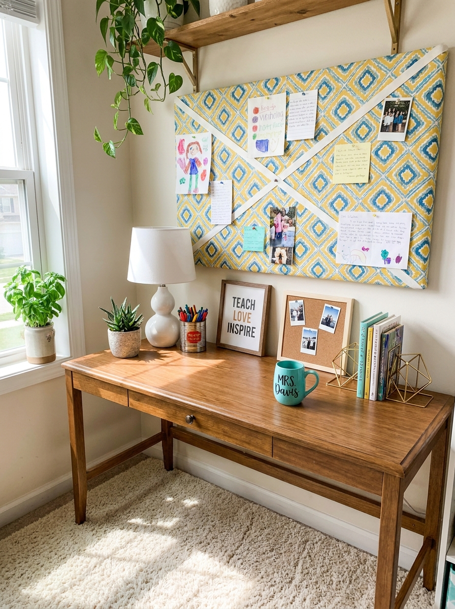 DIY Fabric Bulletin Board Transformation