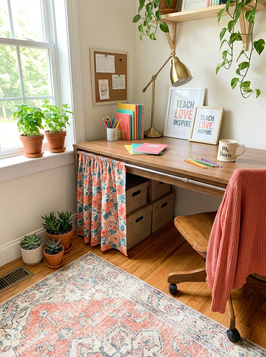 Fabric Skirt for Hidden Storage