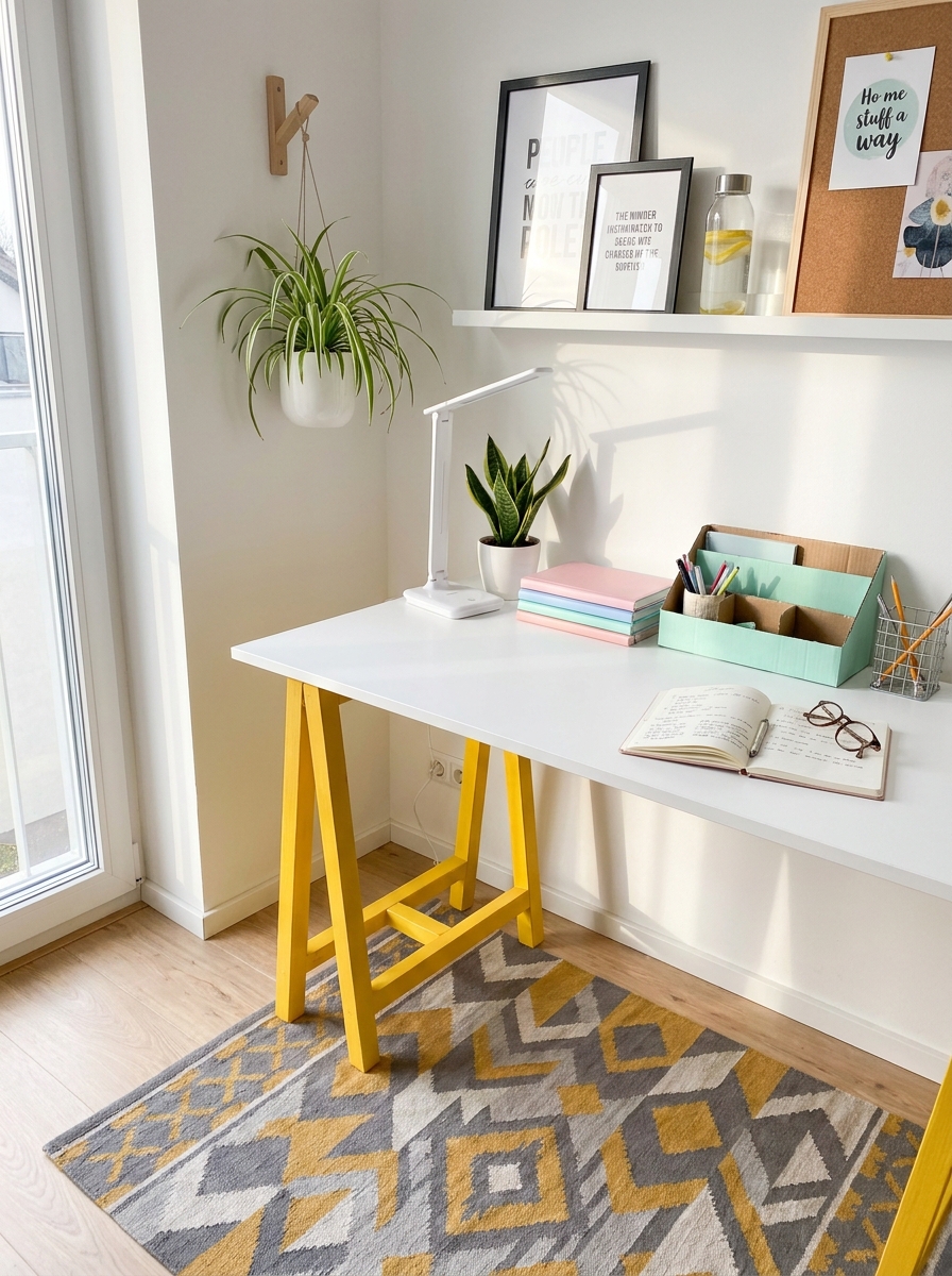 Painted Desk Legs Color Pop