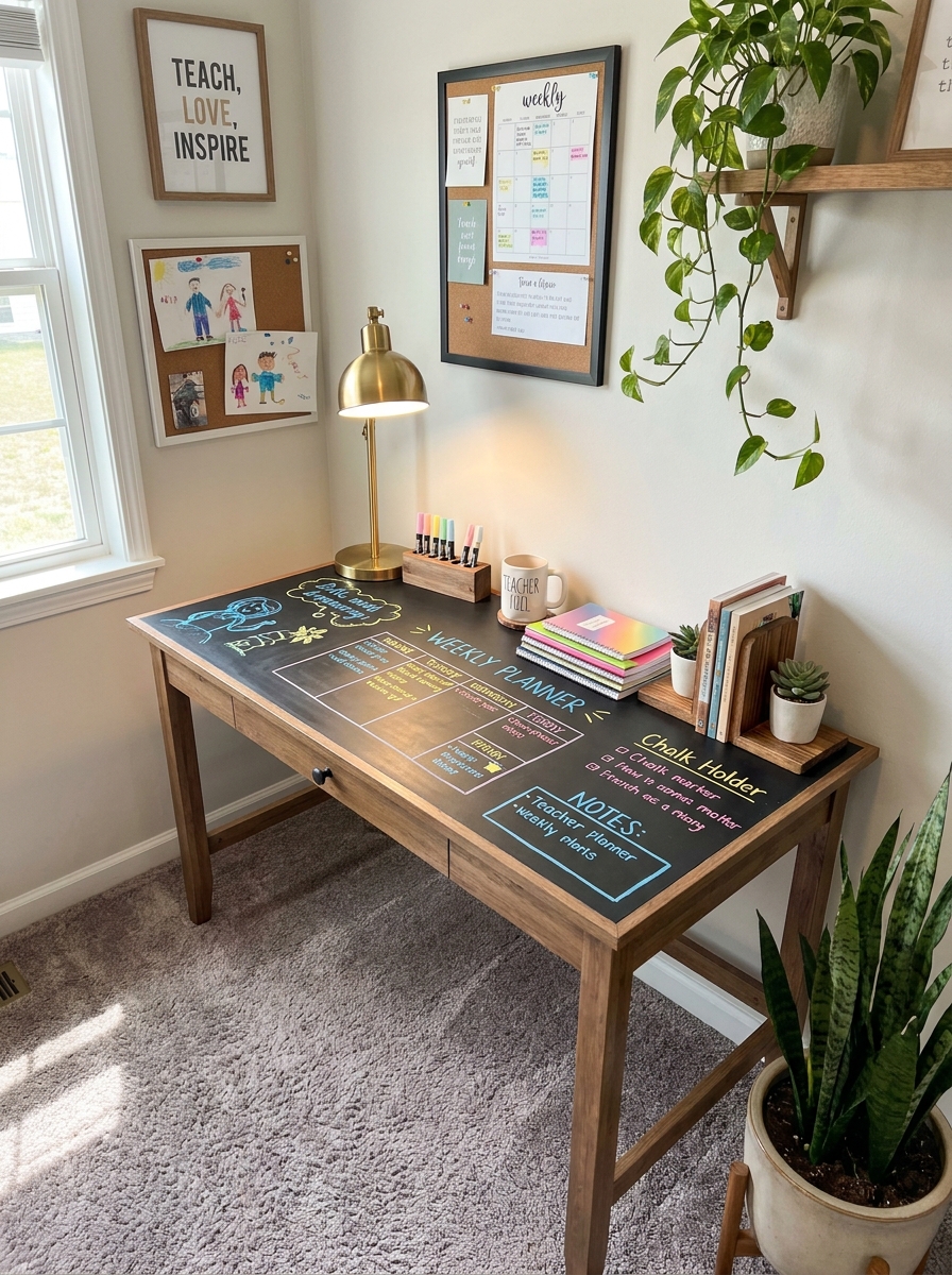 Chalkboard Paint Desktop for Creative Planning