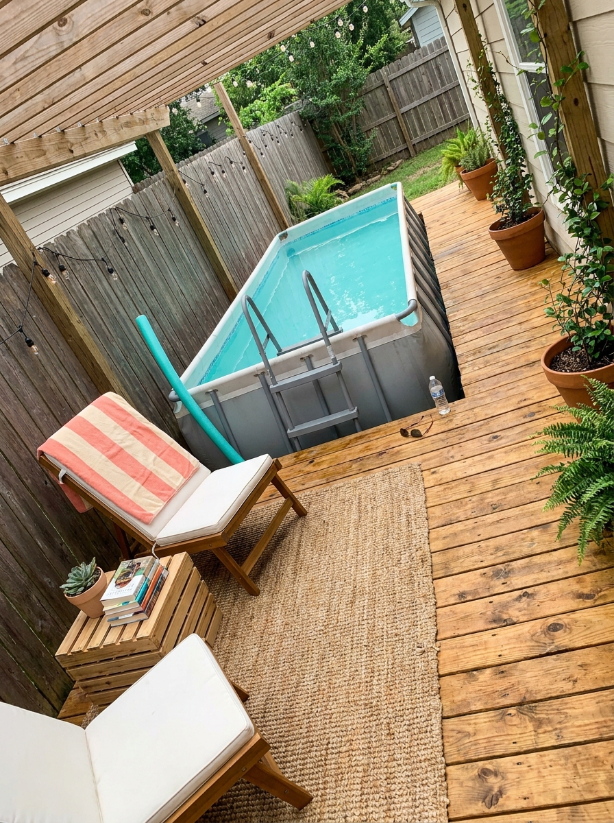 DIY Pallet Deck Pools That Maximize Small Spaces