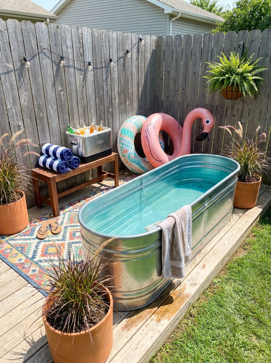 Cattle Trough Lap Pools for Tiny Yards
