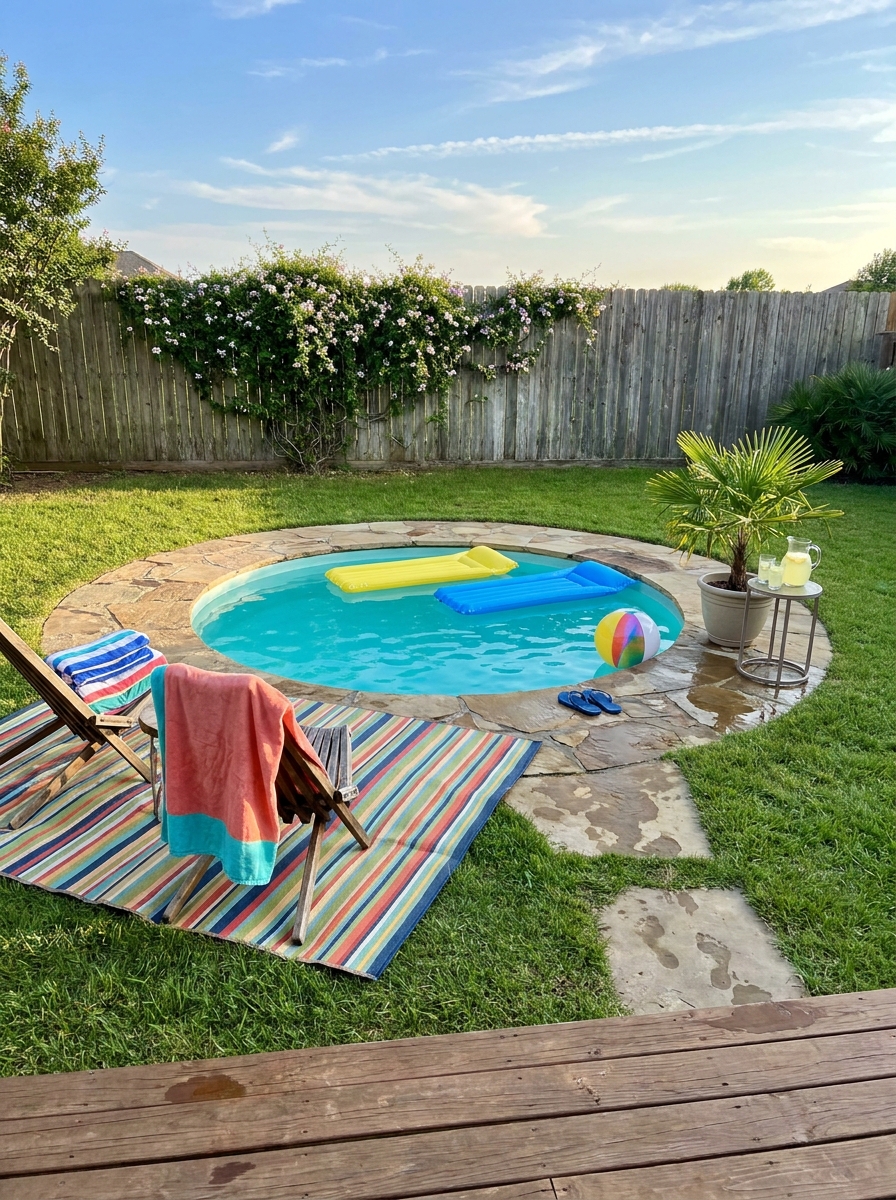 Recessed Trampoline Pools with a Clever Twist
