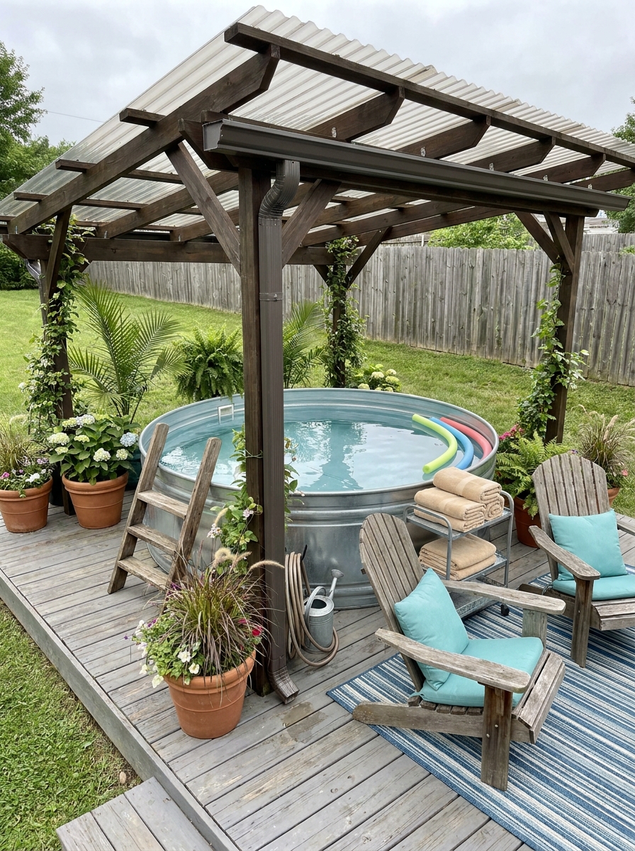 Rain Catchment Pools That Water Your Garden Too