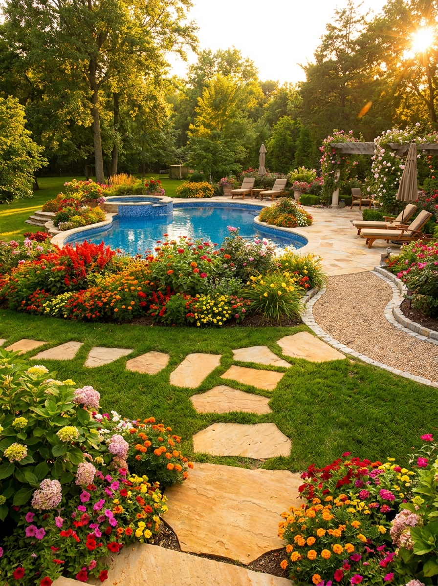 Creative Landscaping Around the Pool