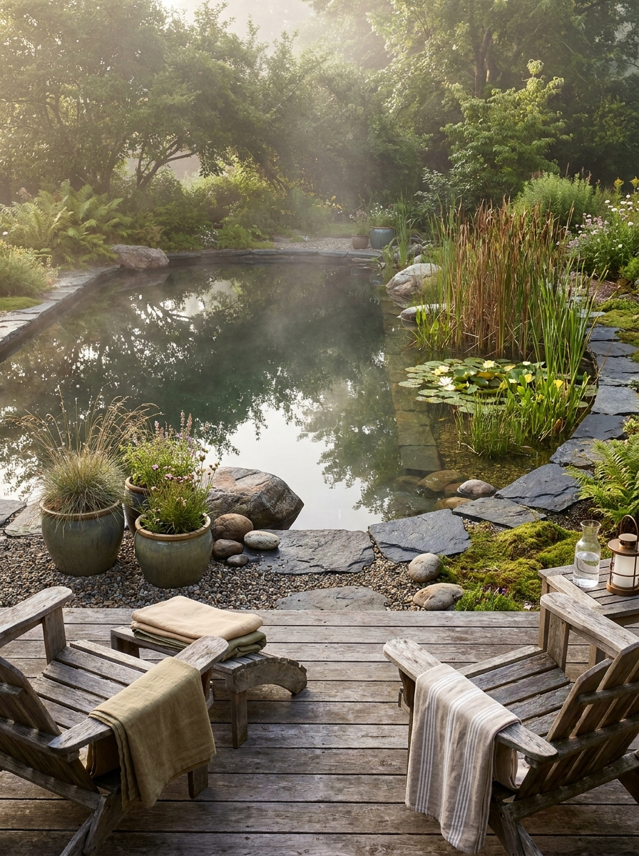 A Two-Zone Swim Pond That Looks Wild but Works Hard