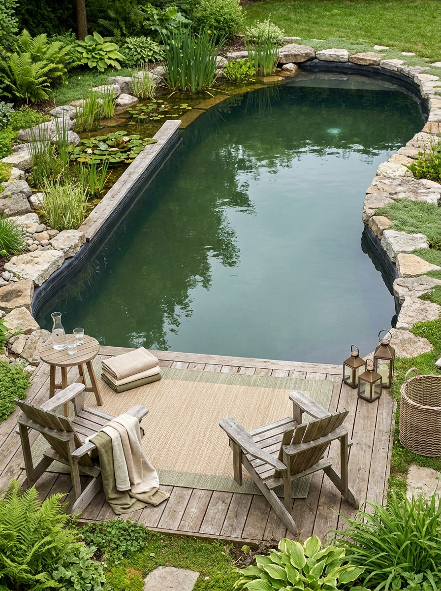 Choose Dark Pond Liners and Natural Stone for Richer Water Color