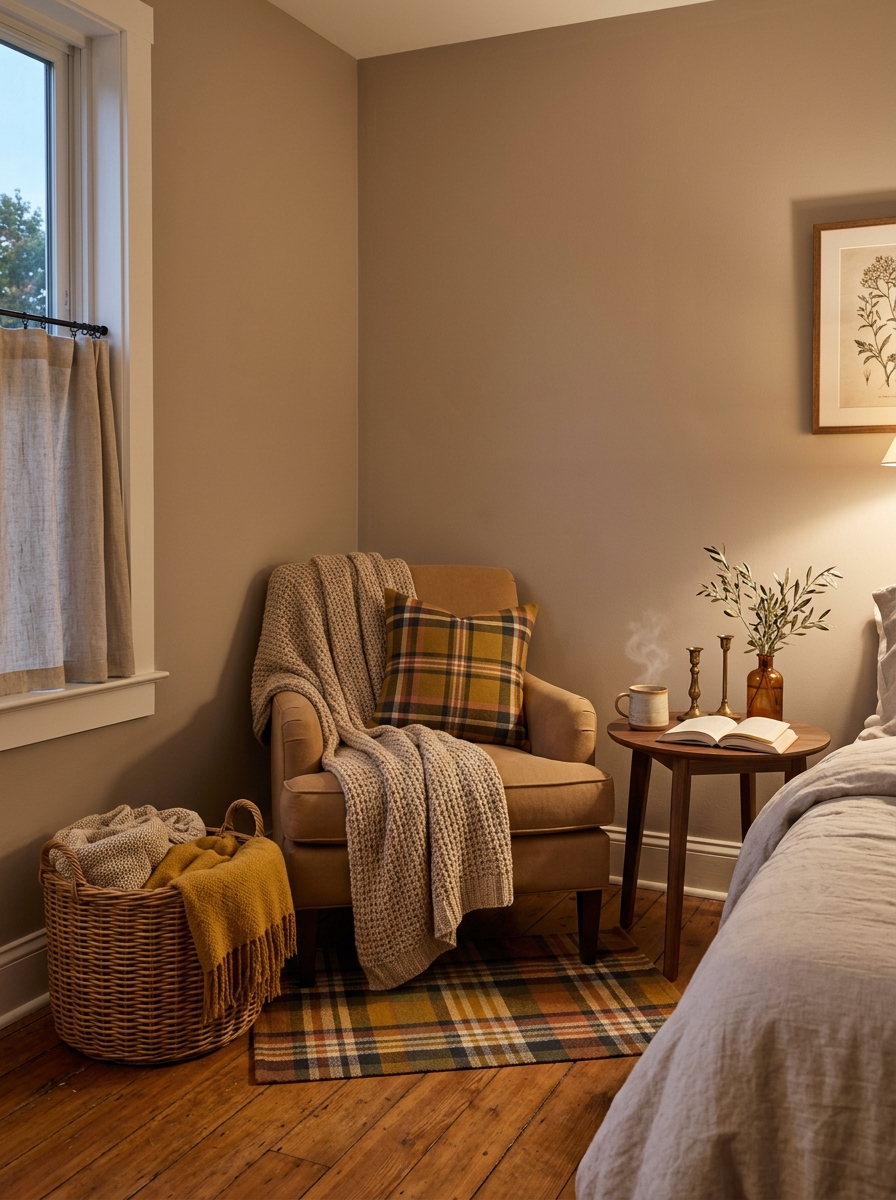 Build a Reading Nook With Blankets, Plaid, and Glow