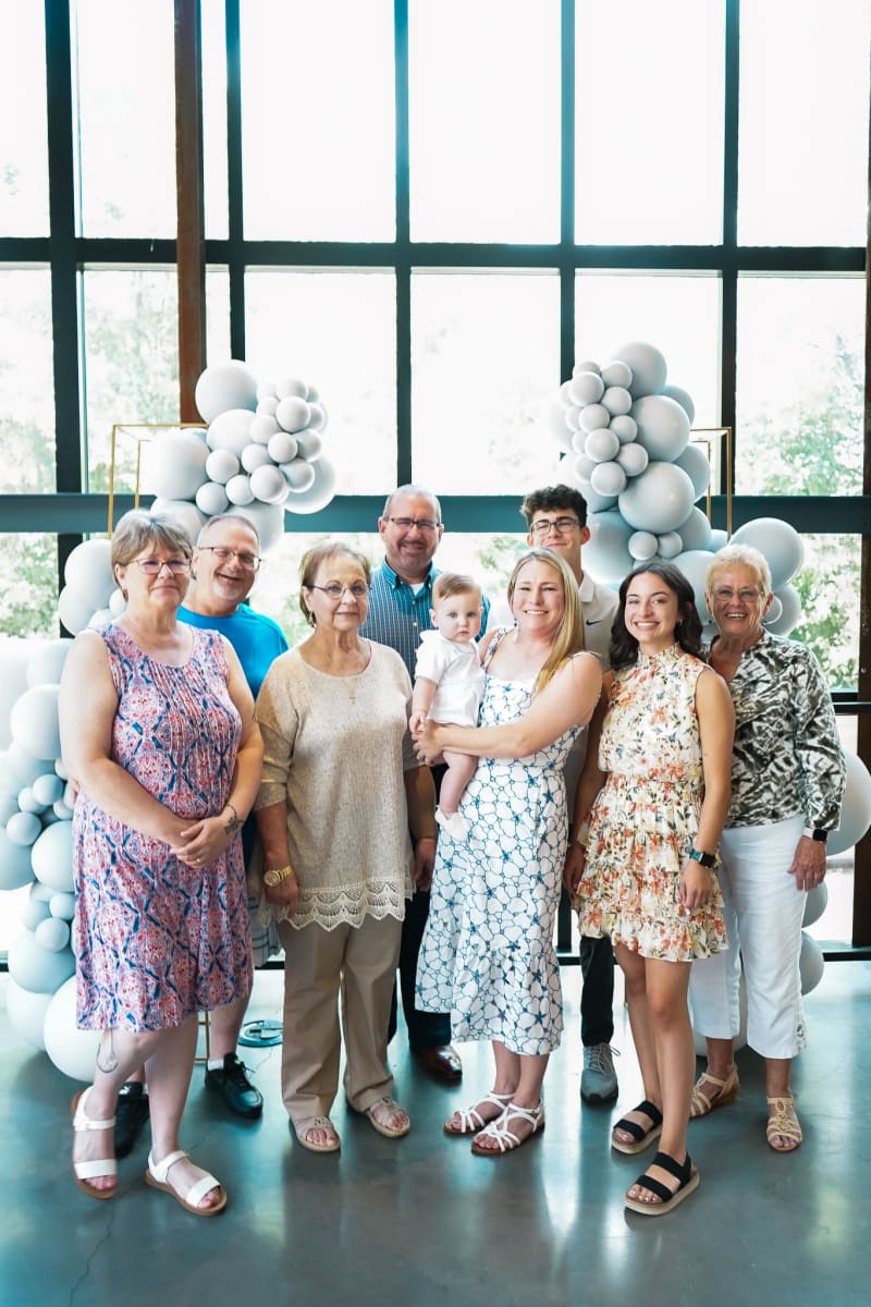 Multigenerational family celebration