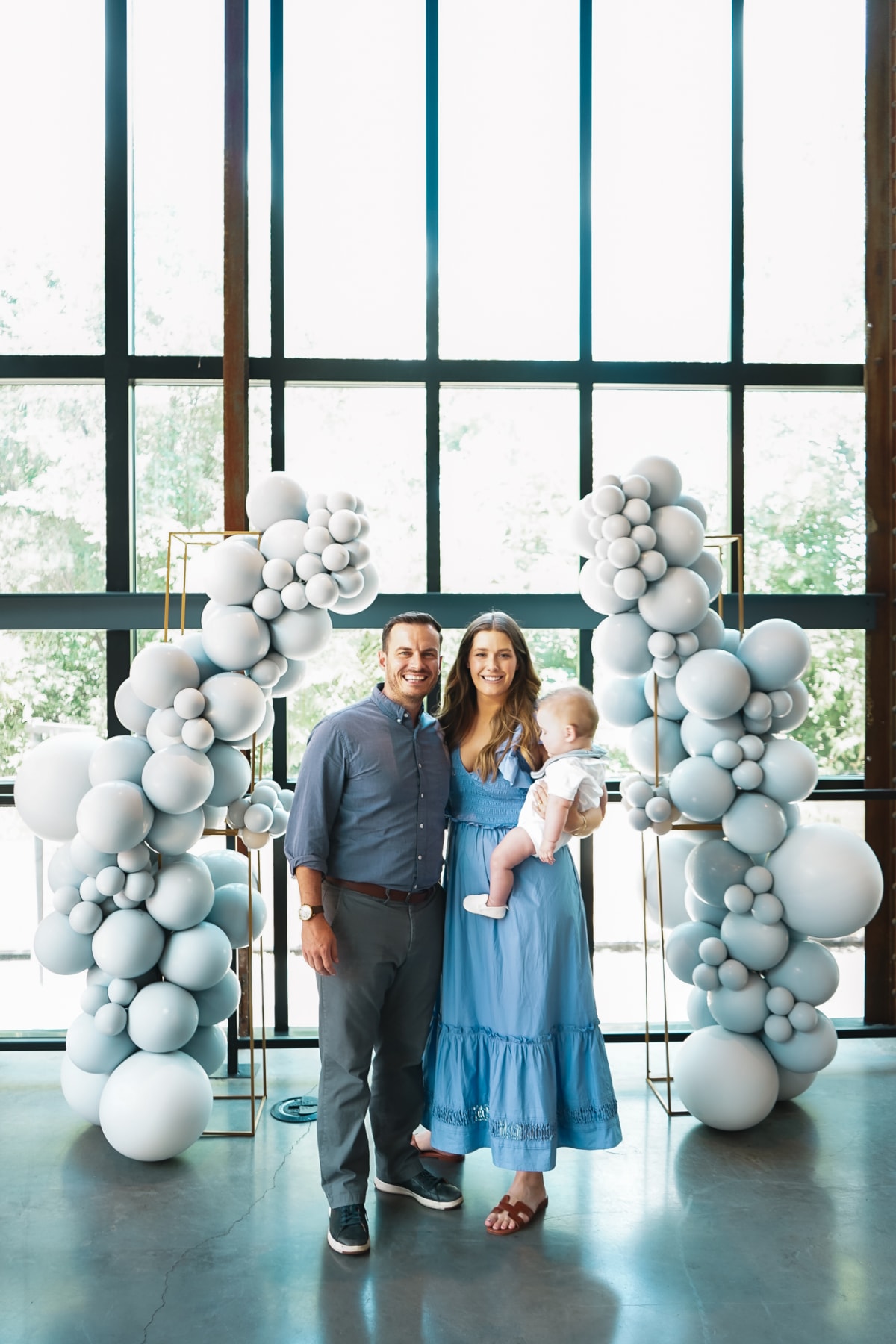 Young family with their baby at an Indianapolis session