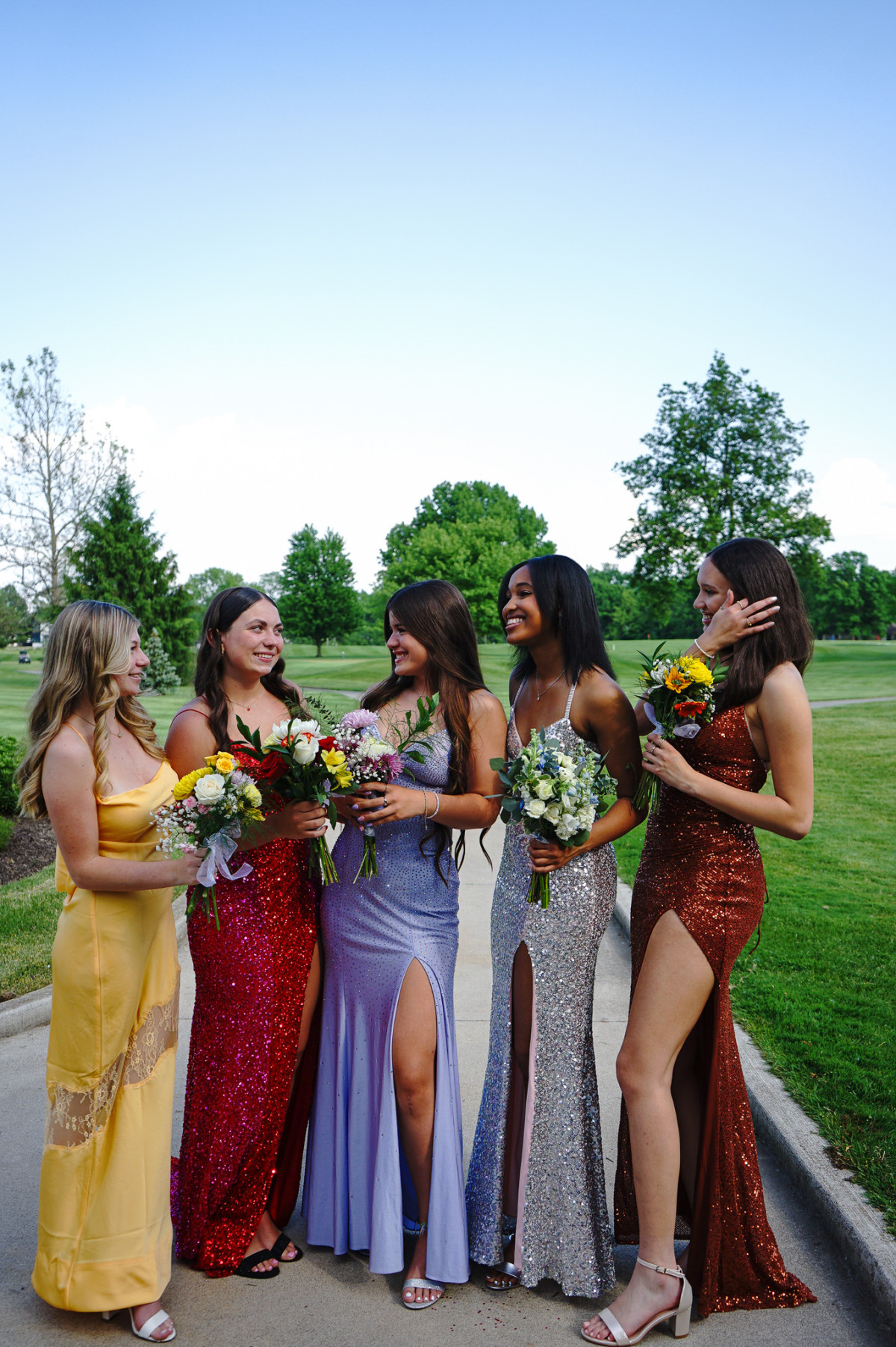 Indianapolis seniors in prom dresses