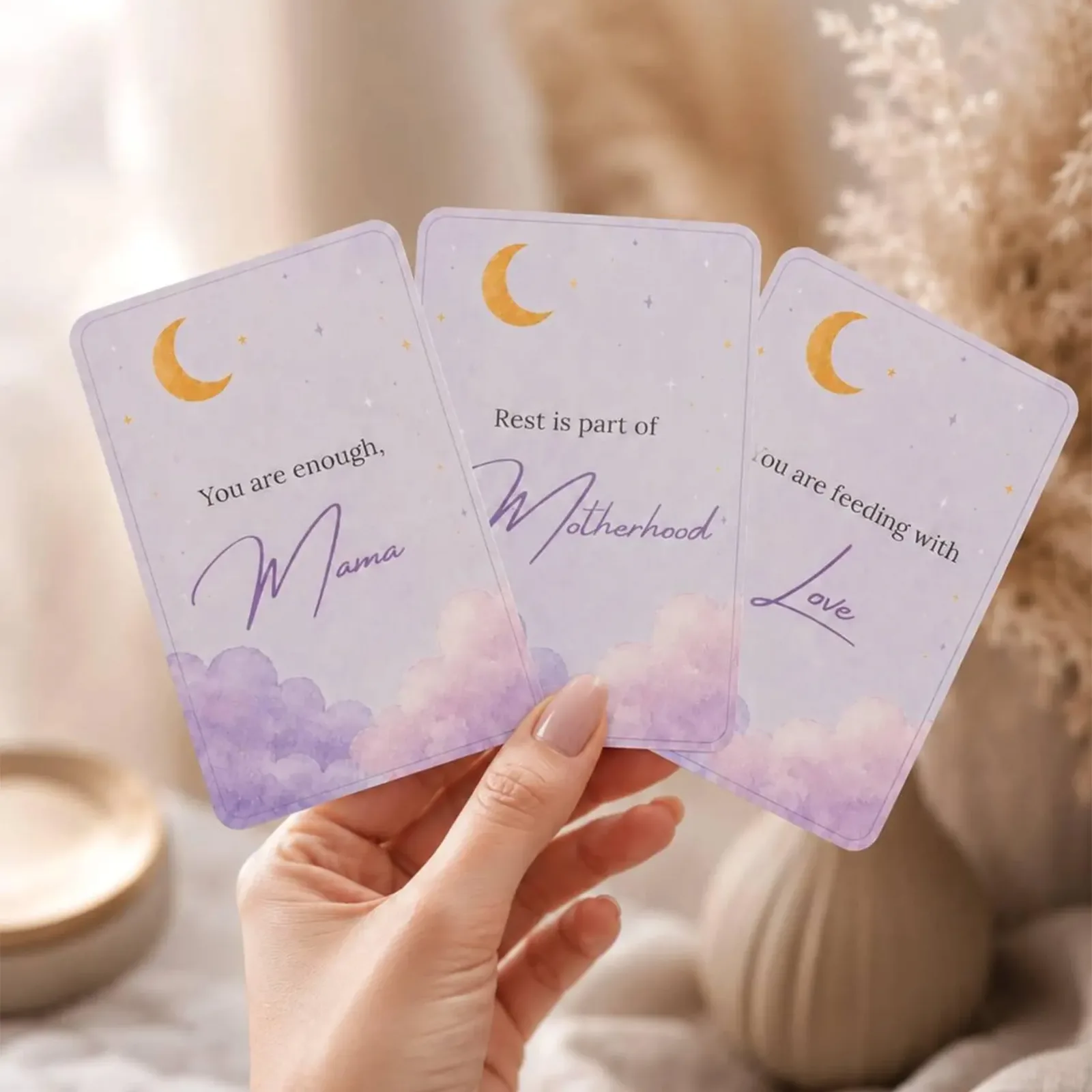 Printable Affirmation Cards | 50 Nursing Support Cards for New Moms by Saman Akram