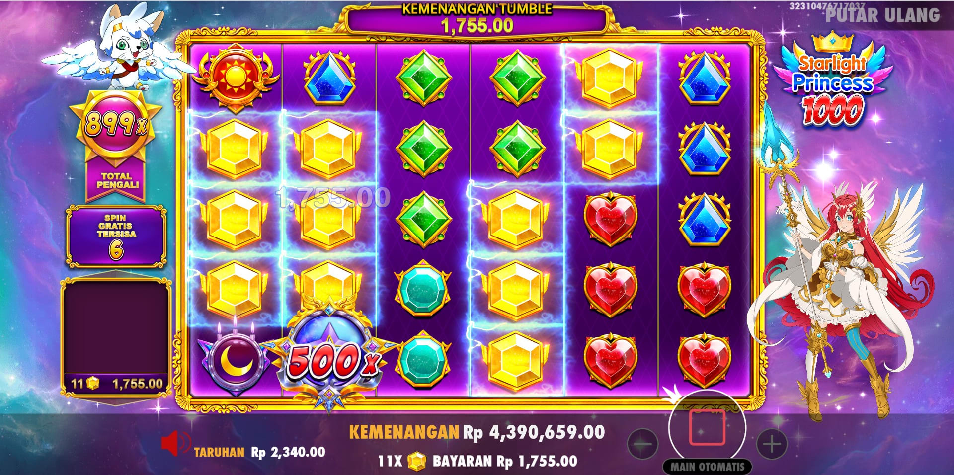 JACKPOT STARLIGHT PRINCESS 1000x