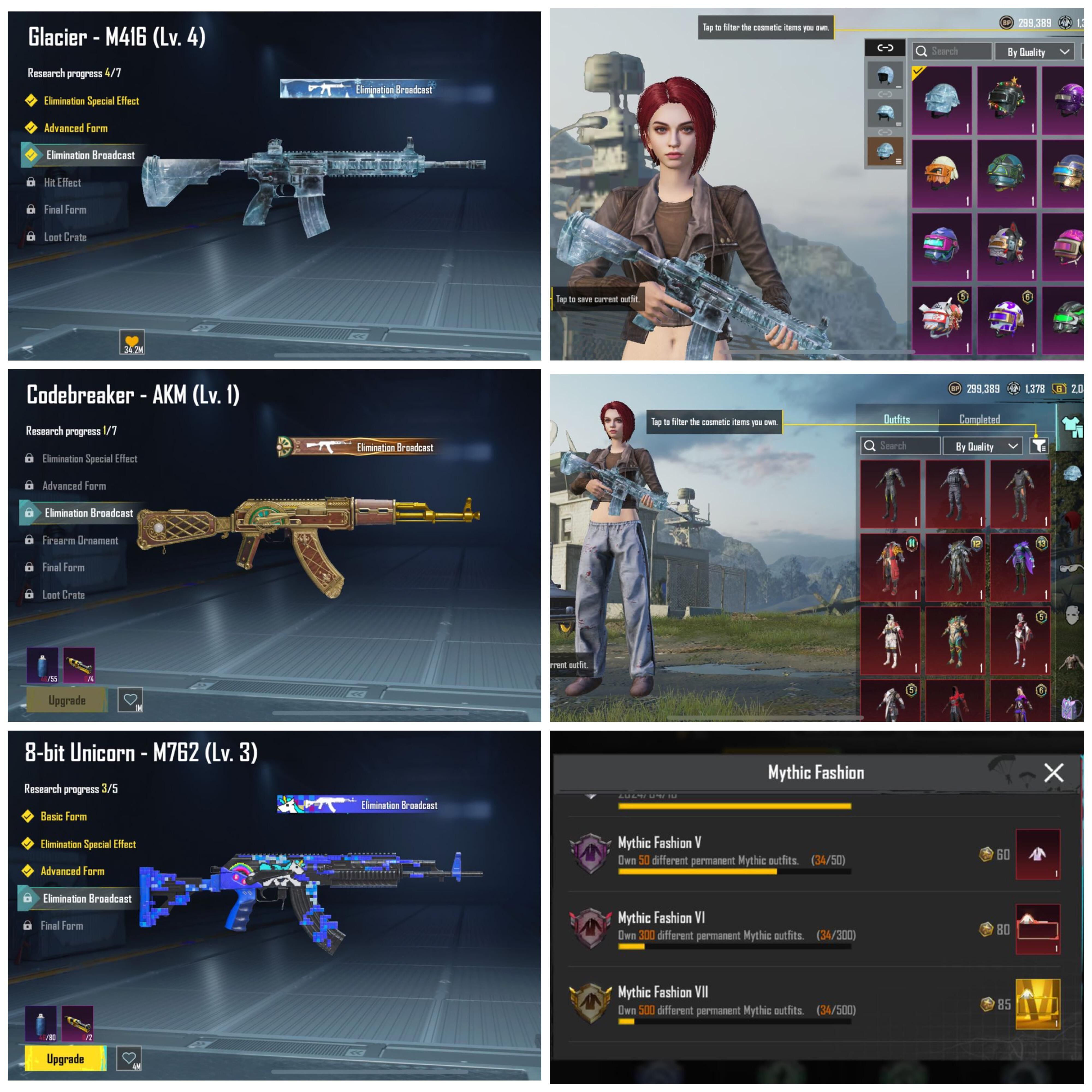 【PUBG Mobile】🔥 Glacier M416 Lvl 4 + 🔫 10x Gun Labs | 👑 35 Mythics + Inventor & Grenade Set | 🎽 153 Outfits | ✅ Google Play + 3rd Mail | Full Access