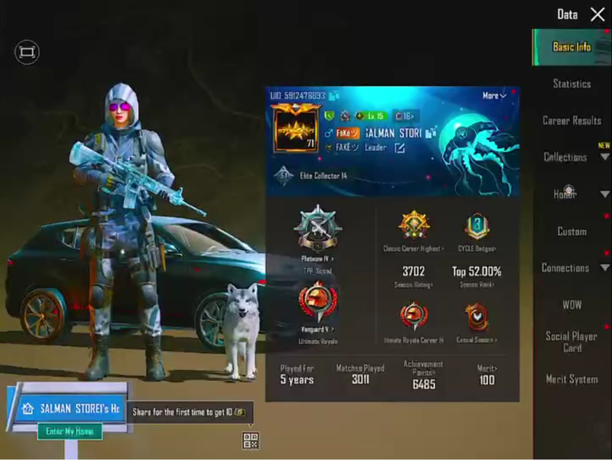 [LEVEL 71] 54 Mythic Fashion | 08x Rare Gunlab (M416 Glacier Lvl 4 + M762 8-Bit Lvl 4) Dodge Hornet GLH-C | 1M+ Popularity | Rare Sets & OG Skins–FPUBG61