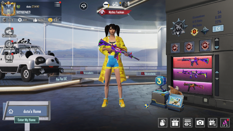 PUBG Mobile Level 77 M416 Fool MAX 20x Gun Labs 5x Kill Msg 67x Mythic Fashion Full Pineapple Set + Fool Backpack S5 Hair Full Access