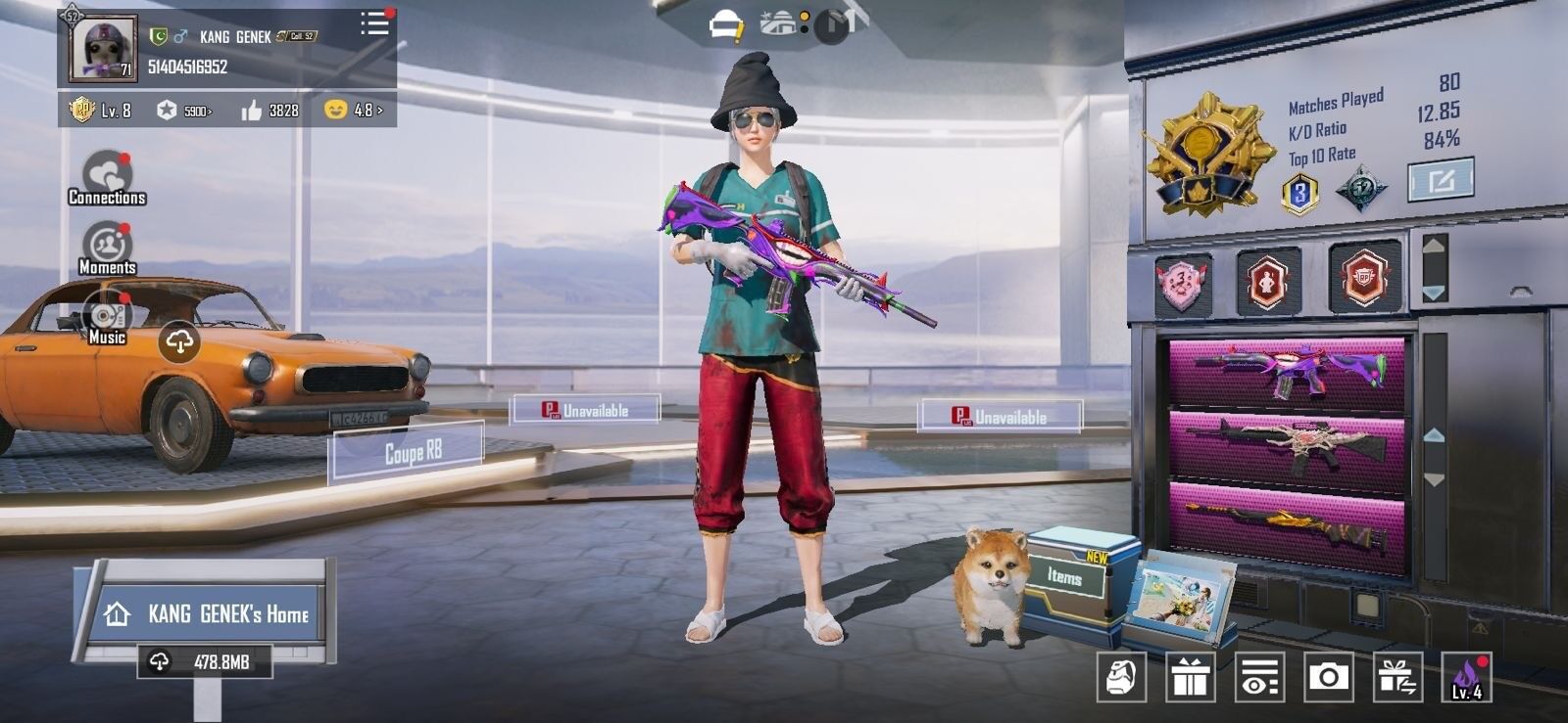 LVL 71 ACCOUNT FOOL LVL 5 + PHARAOH M24 + 400 UC | S5–S7 RARE ITEMS