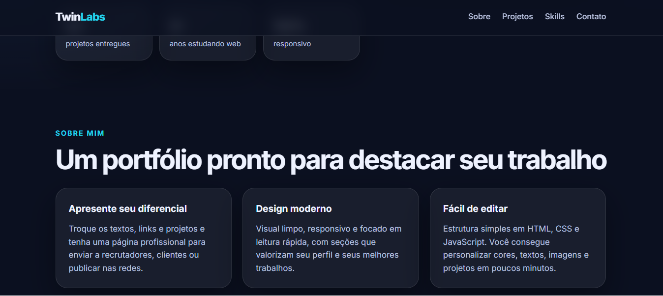 Preview do template