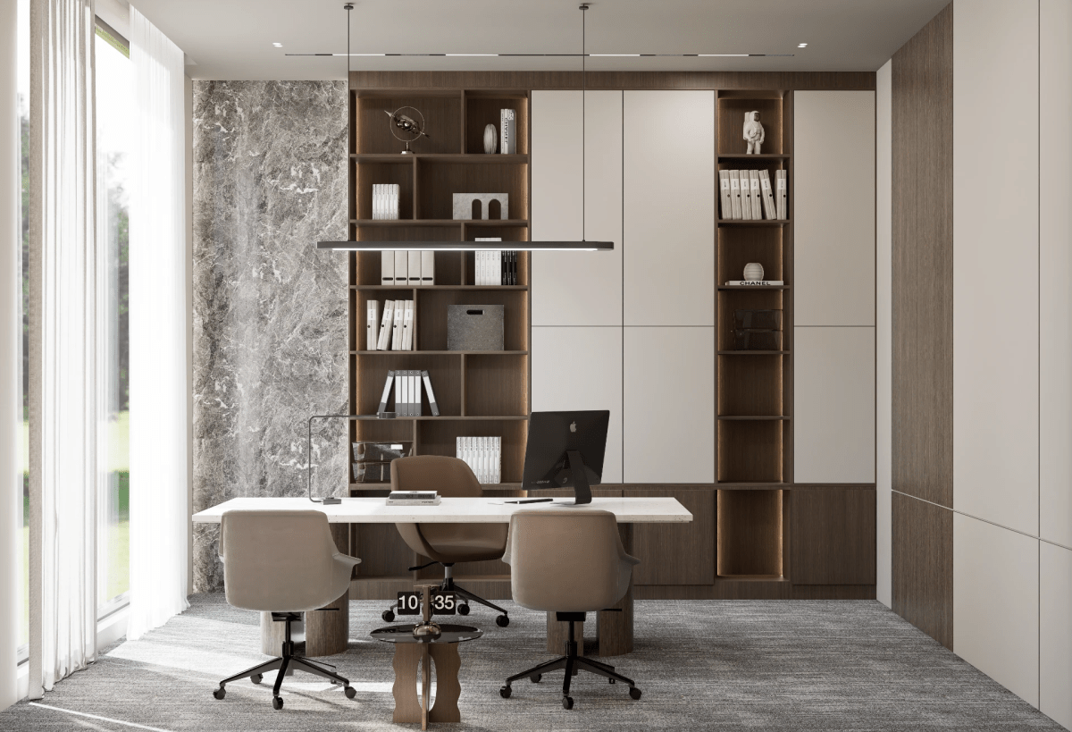 Bespoke Joinery for Luxury Villa Libraries and Home Offices in Dubai
