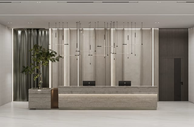Custom Reception and Waiting Area Joinery for Commercial Interiors in Dubai