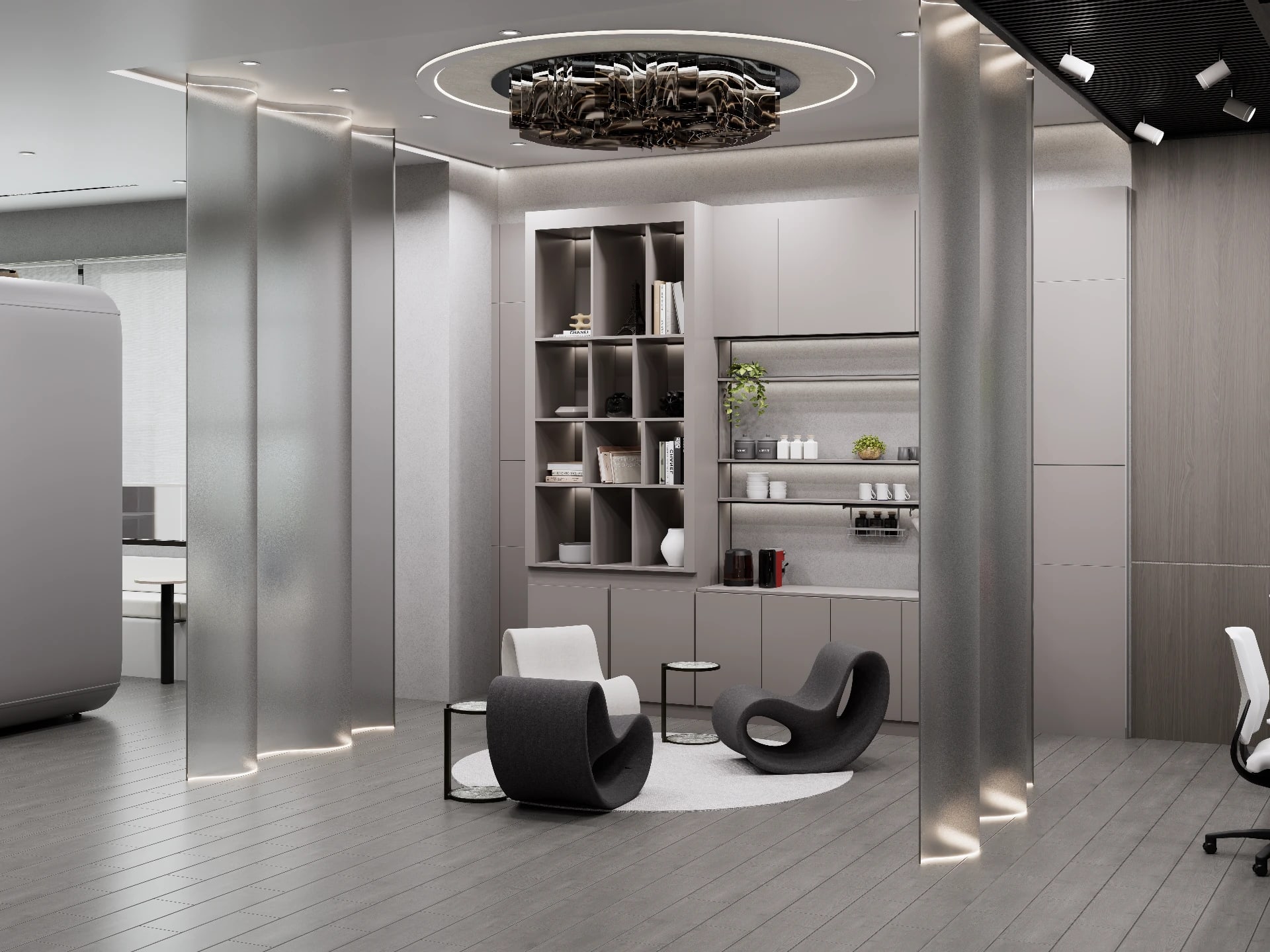 Modern Minimalist Office Lounge