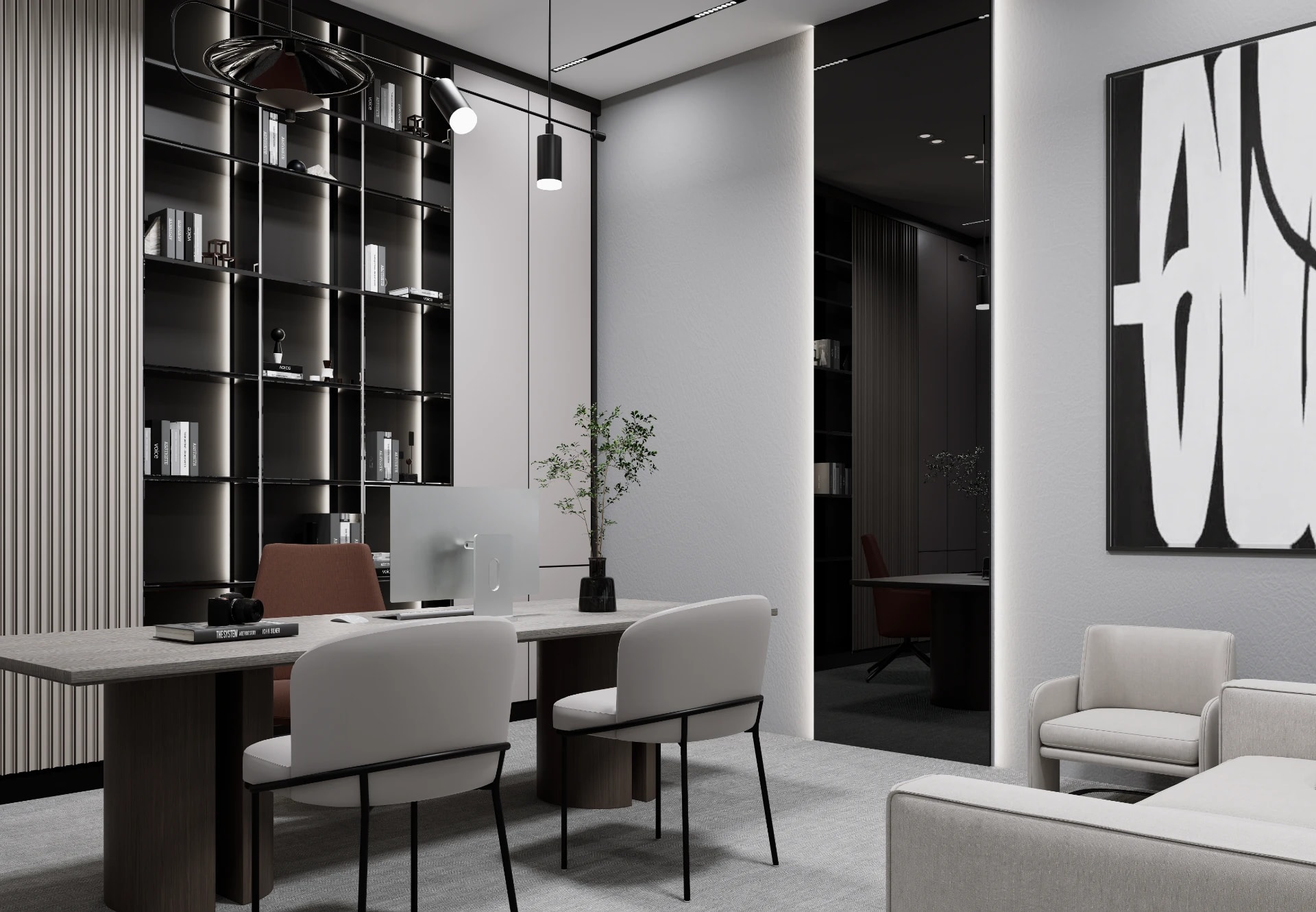 Modern Minimalist Office Lounge