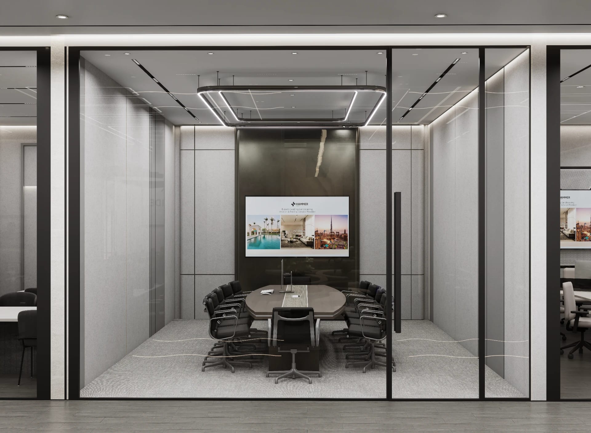 Modern Minimalist Office Lounge