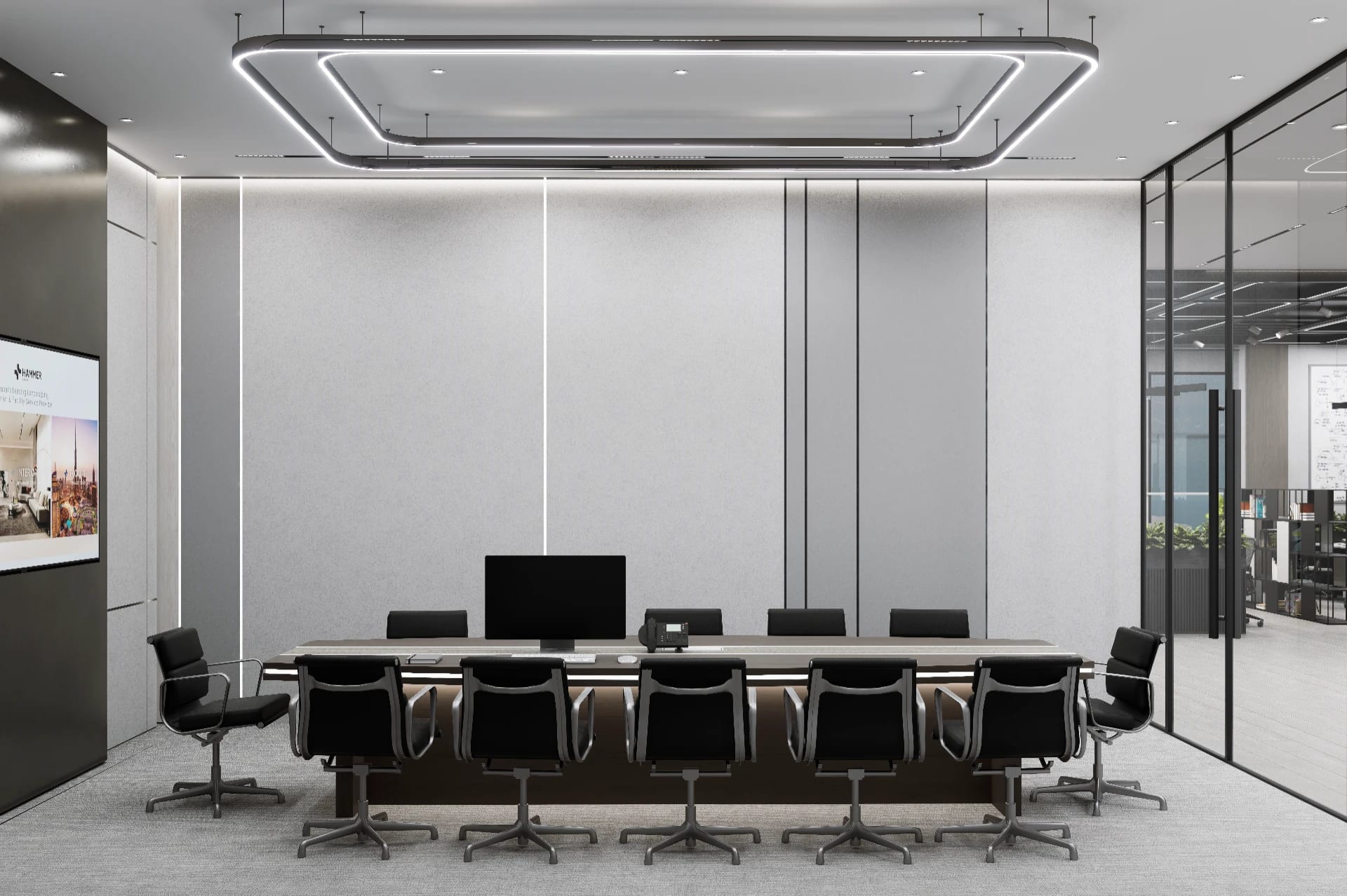 Modern Minimalist Office Lounge