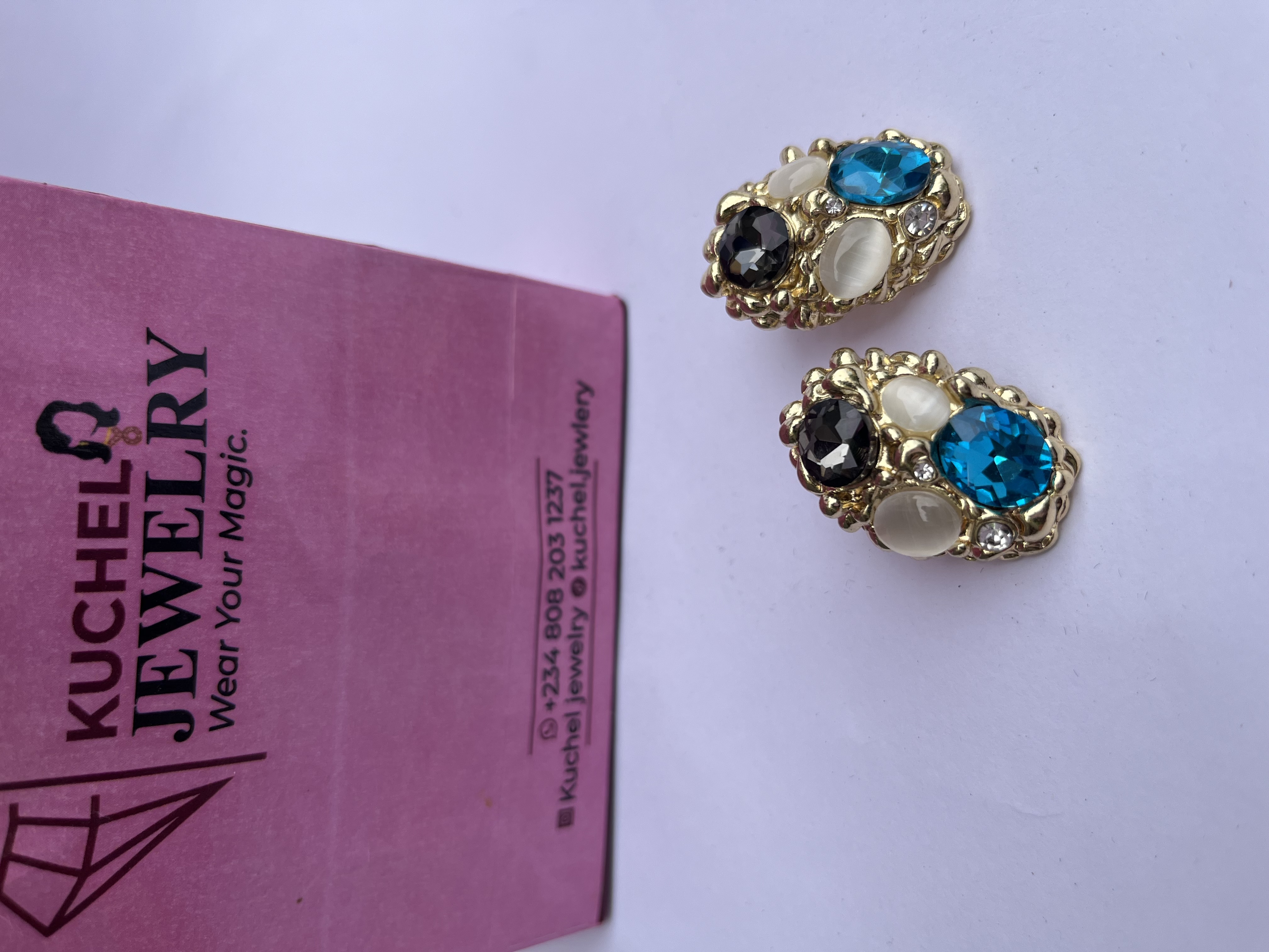 Multicolor Gemstone Fashion Earrings   2