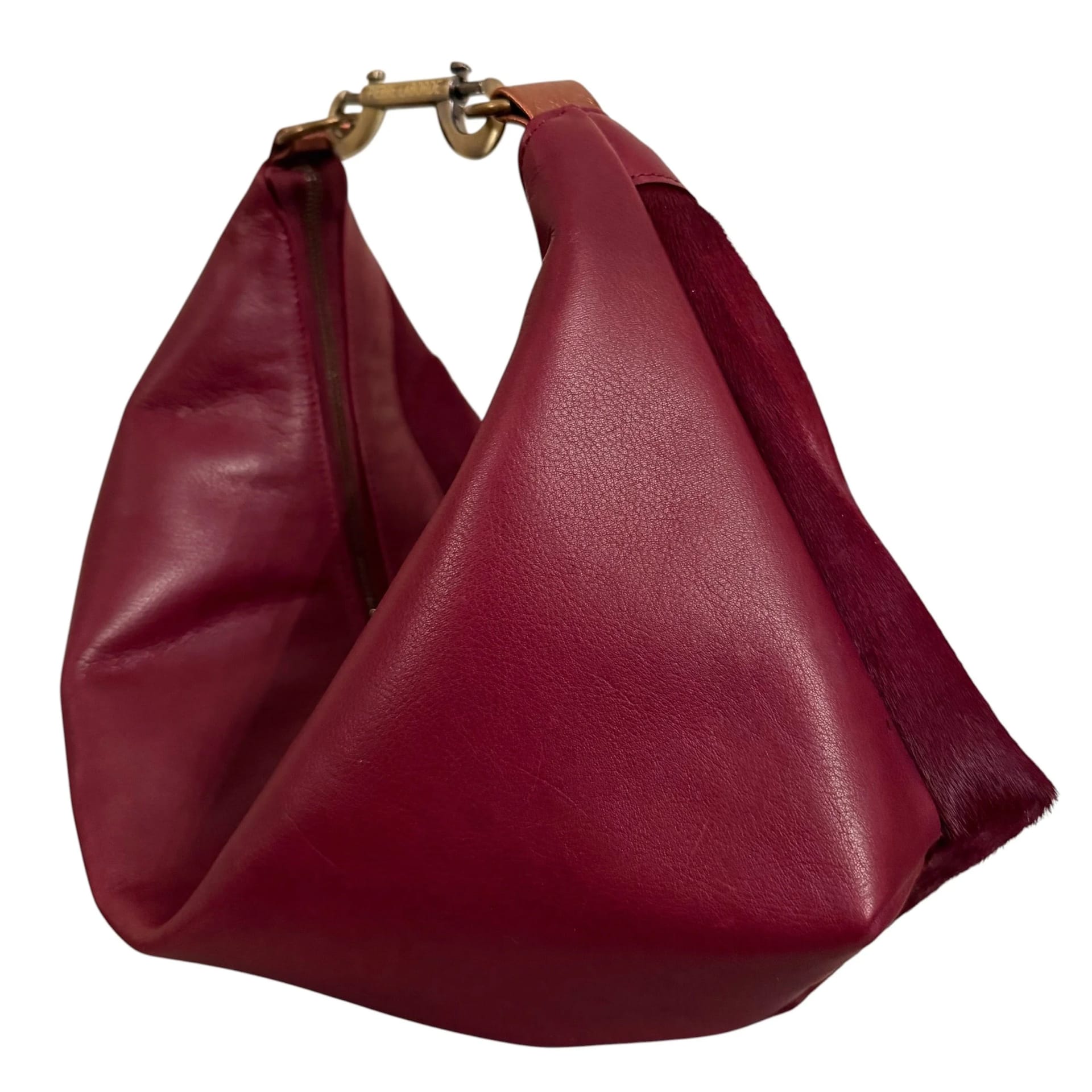 Dania / Short Hair Burgundy Cowhide / Soft Burgundy Leather Hide