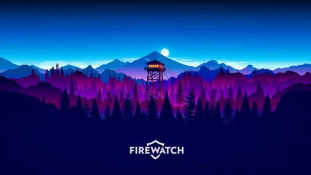 Firewatch Forest Tower Moonlit Night